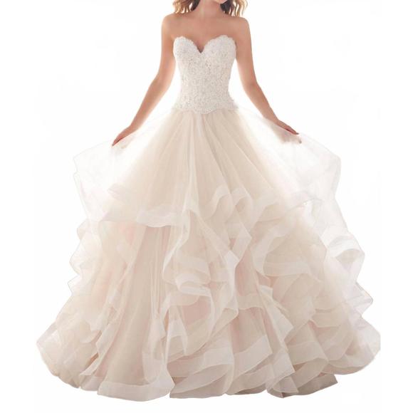 MORILEE Dresses & Skirts - NEW MORILEE marcia crystal beaded gown in ivory/champagne